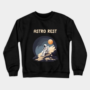 Astronaut resting in space Crewneck Sweatshirt